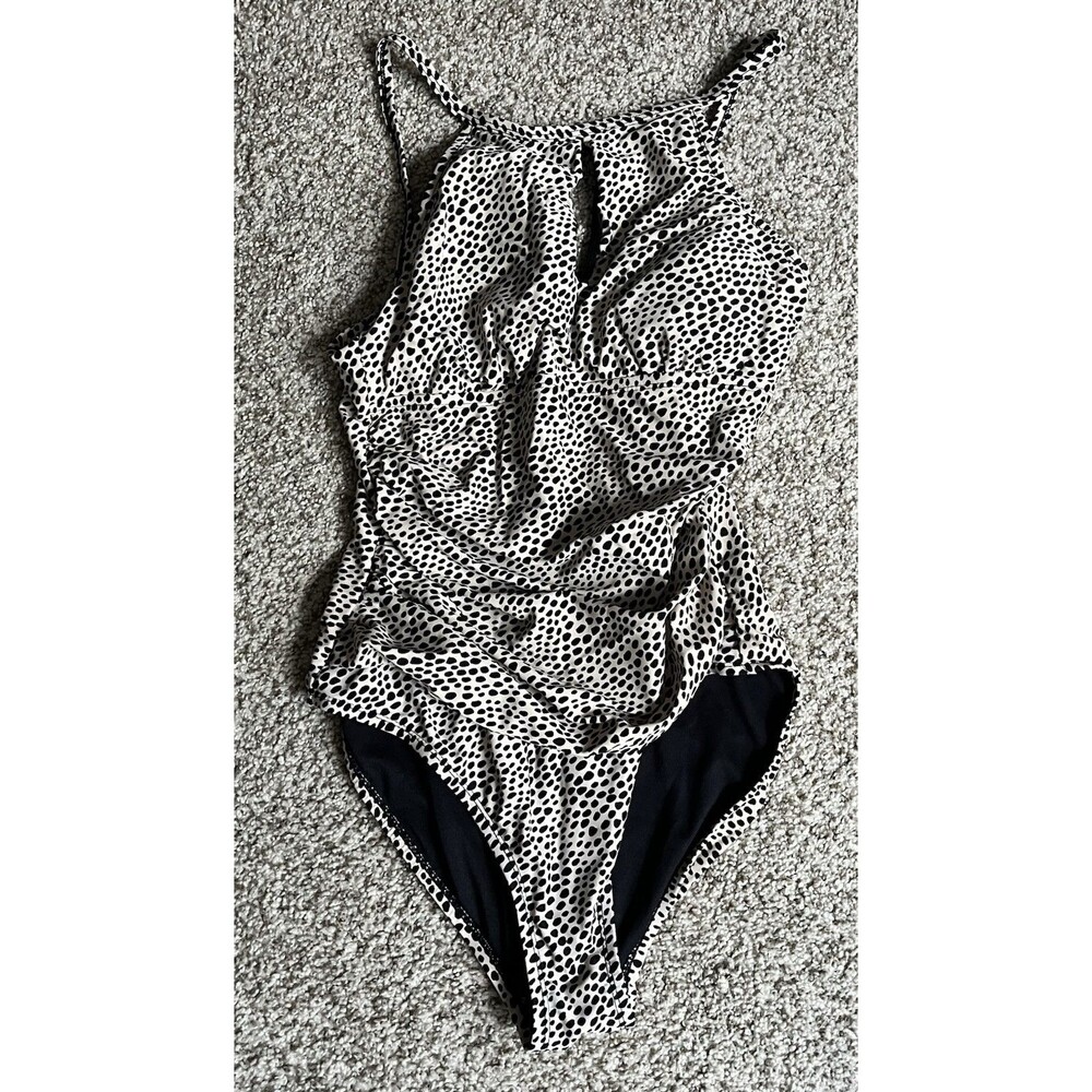 Women's Ellen Tracy Leopard One Piece Swimsuit, Size 10